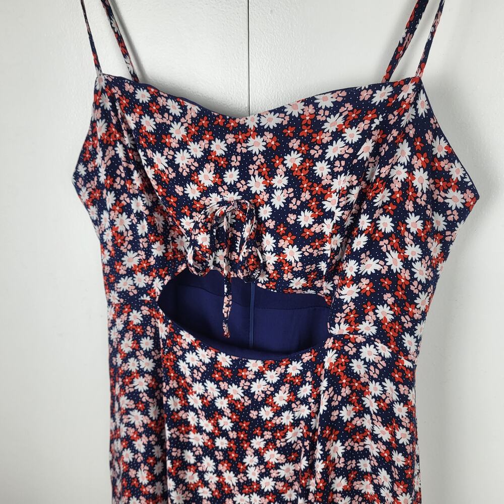 Boho Floral Tiered Maxi Dress Sweetheart Cut Out Cottagecore Romantic  | M - Picture 10 of 16